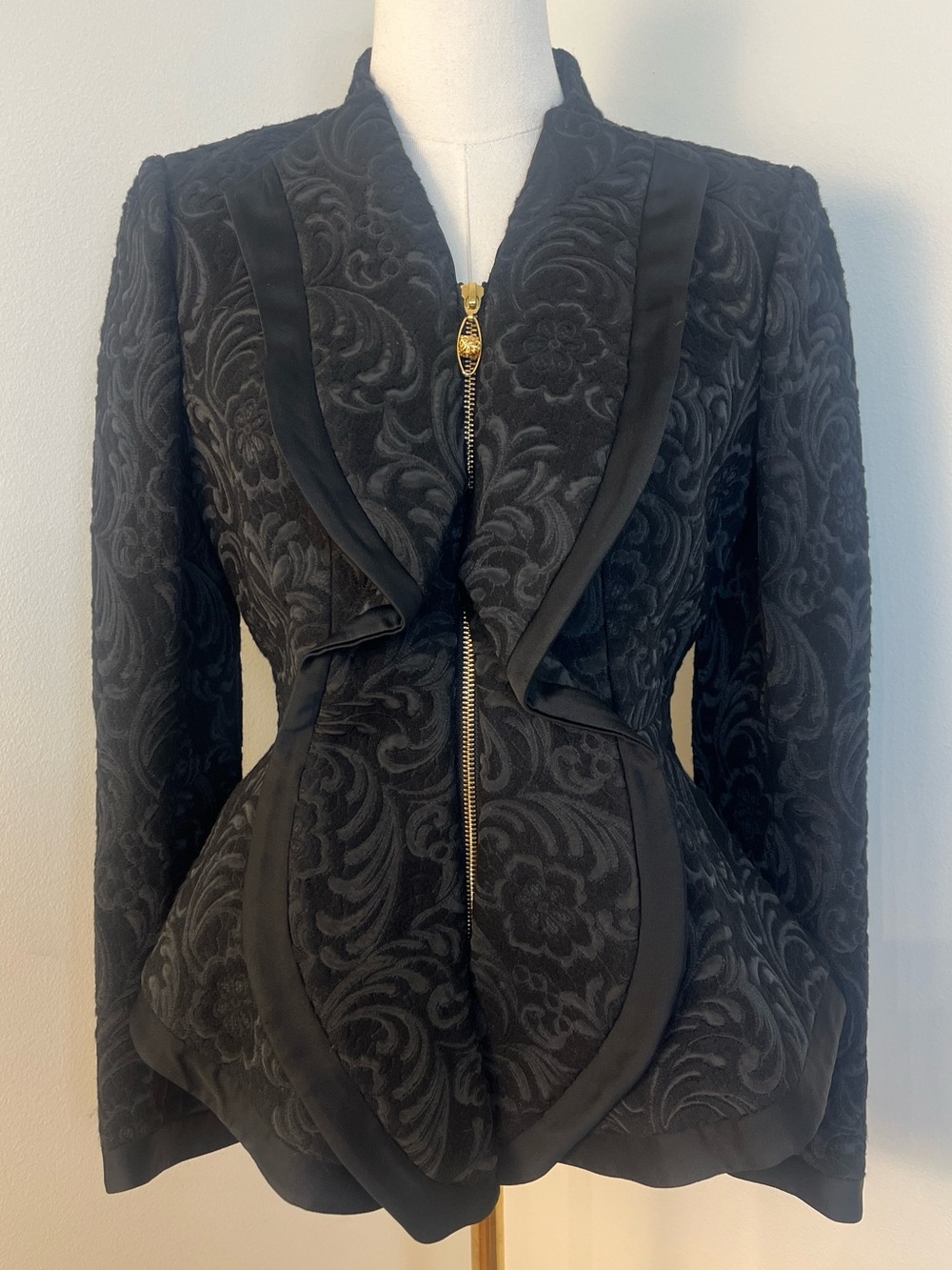 SCFASHION Black Damask Jacket